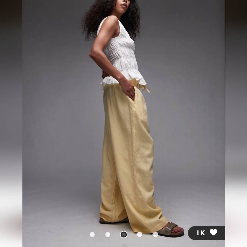 ASOS Topshop Linen Balloon Trousers- S - Picture 4 of 6